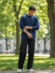 AI image generator prompt for men – business portrait example