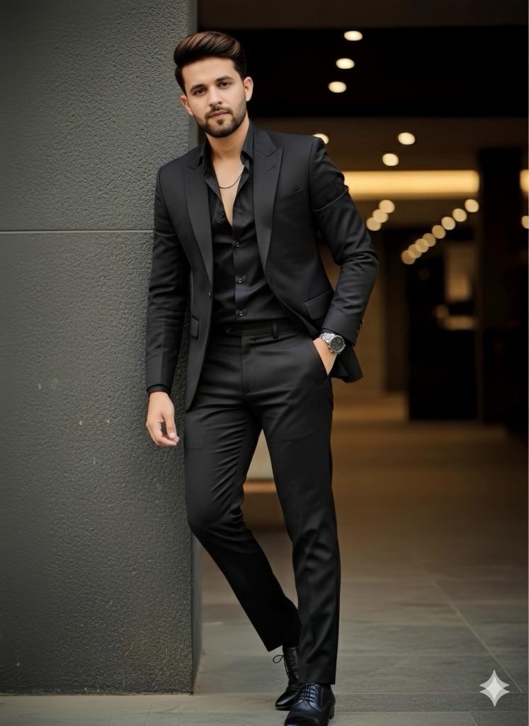 AI formal image prompt for men in suit.