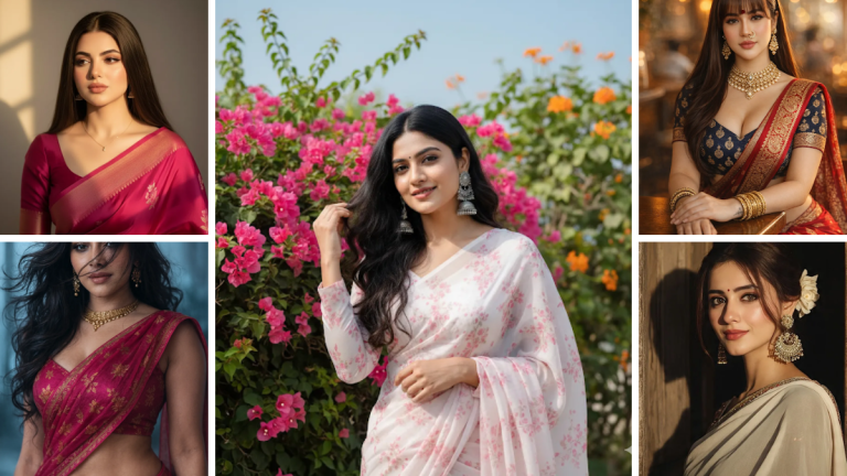 AI generated images of girls wearing sari